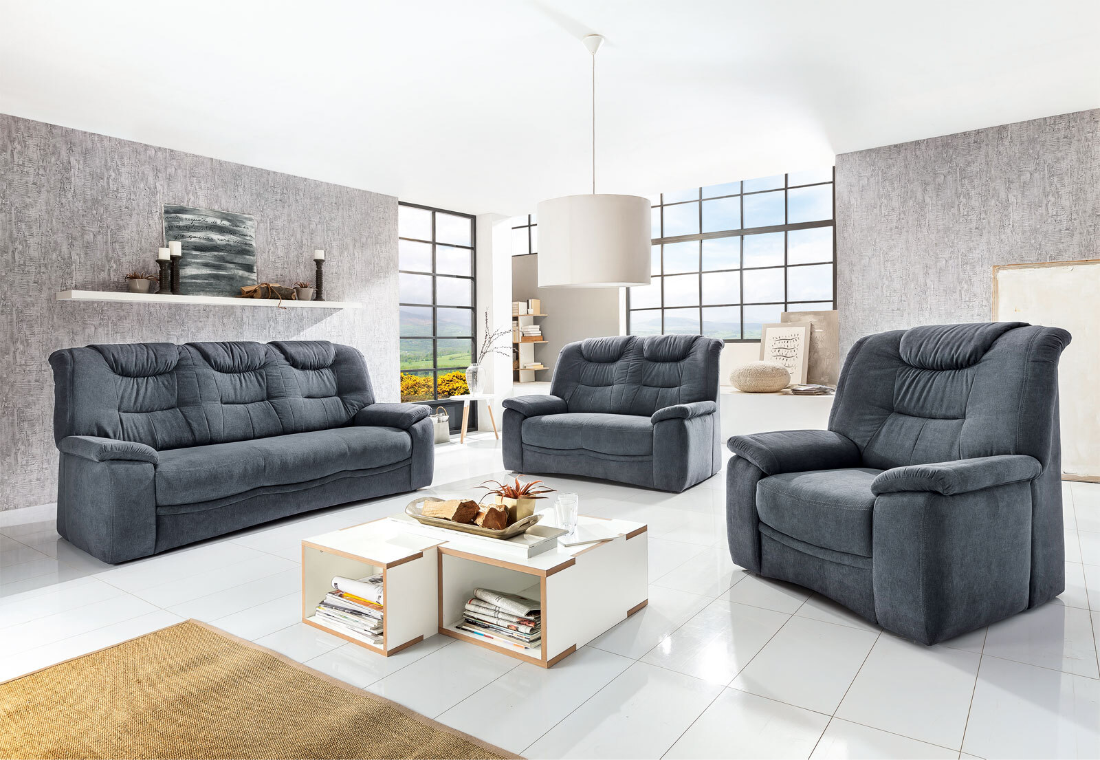 3-Sitzer Schlafsofa Grande Anthrazit 205x105x99