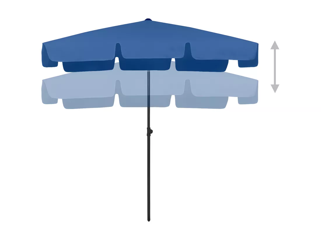 Parasol de plage bleu azur 200x125 cm