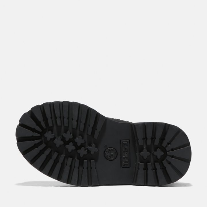 Bota Timberland Premium de 6 polegadas impermeável para crianças pequenas na cor preta.