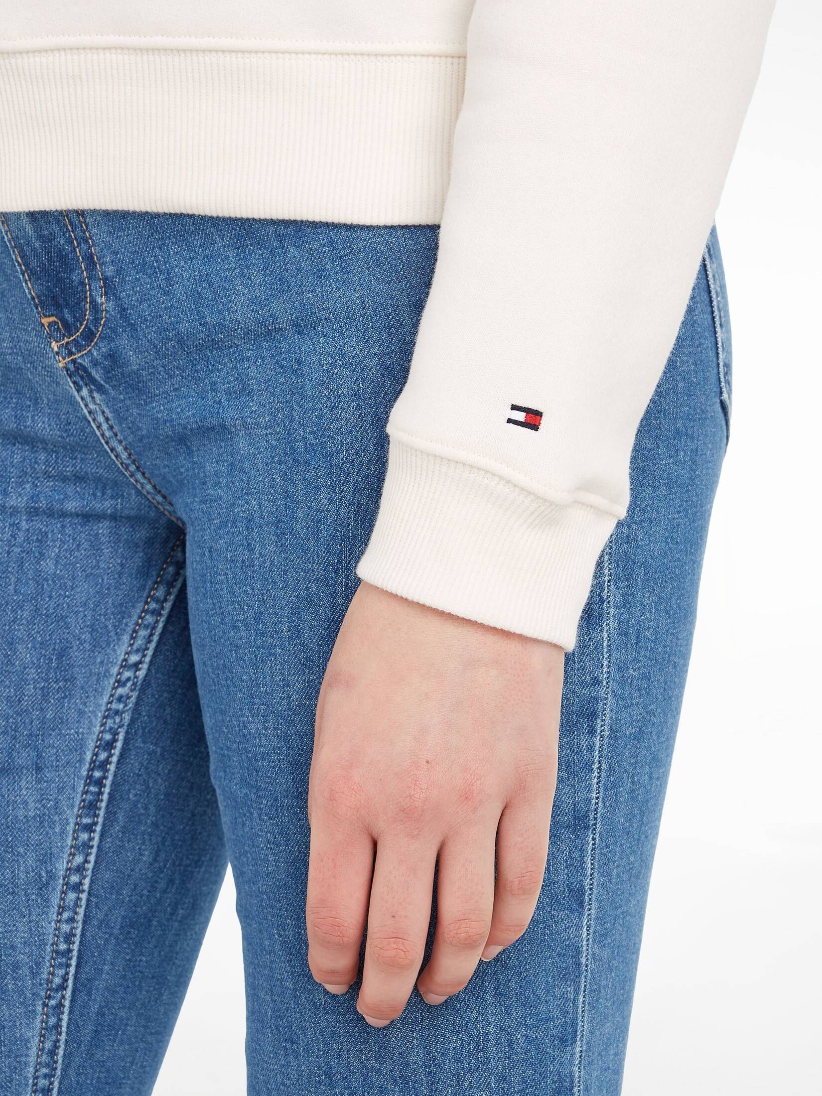 Tommy Hilfiger| Damen Sweatshirt REG VARSITY FLOCK HOODIE