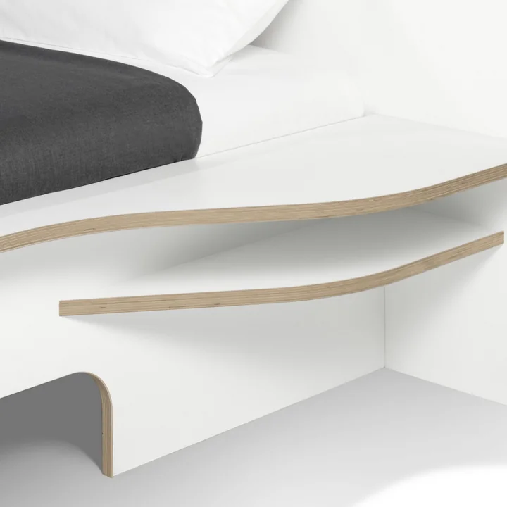 Müller Small Living - Plane Doppelbett, weiss, 180 x 200 cm