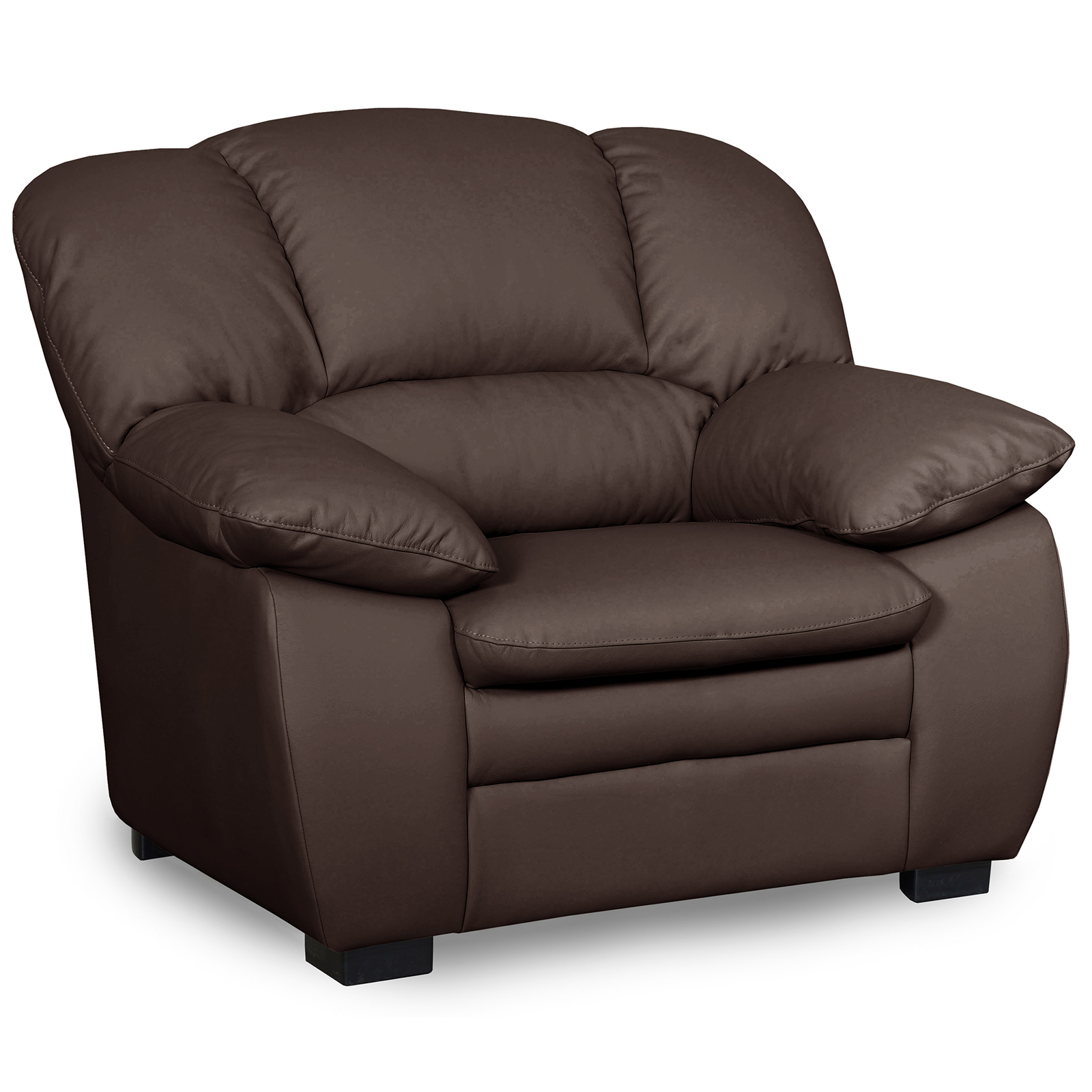 Sessel - coffee - Kunstleder