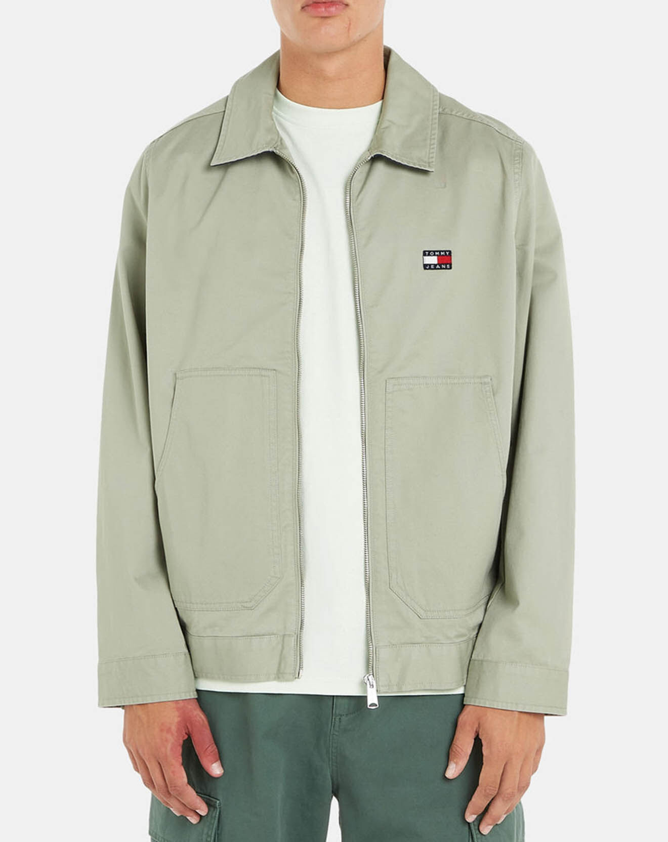 Tommy Jeans Blouson regular vert grisé