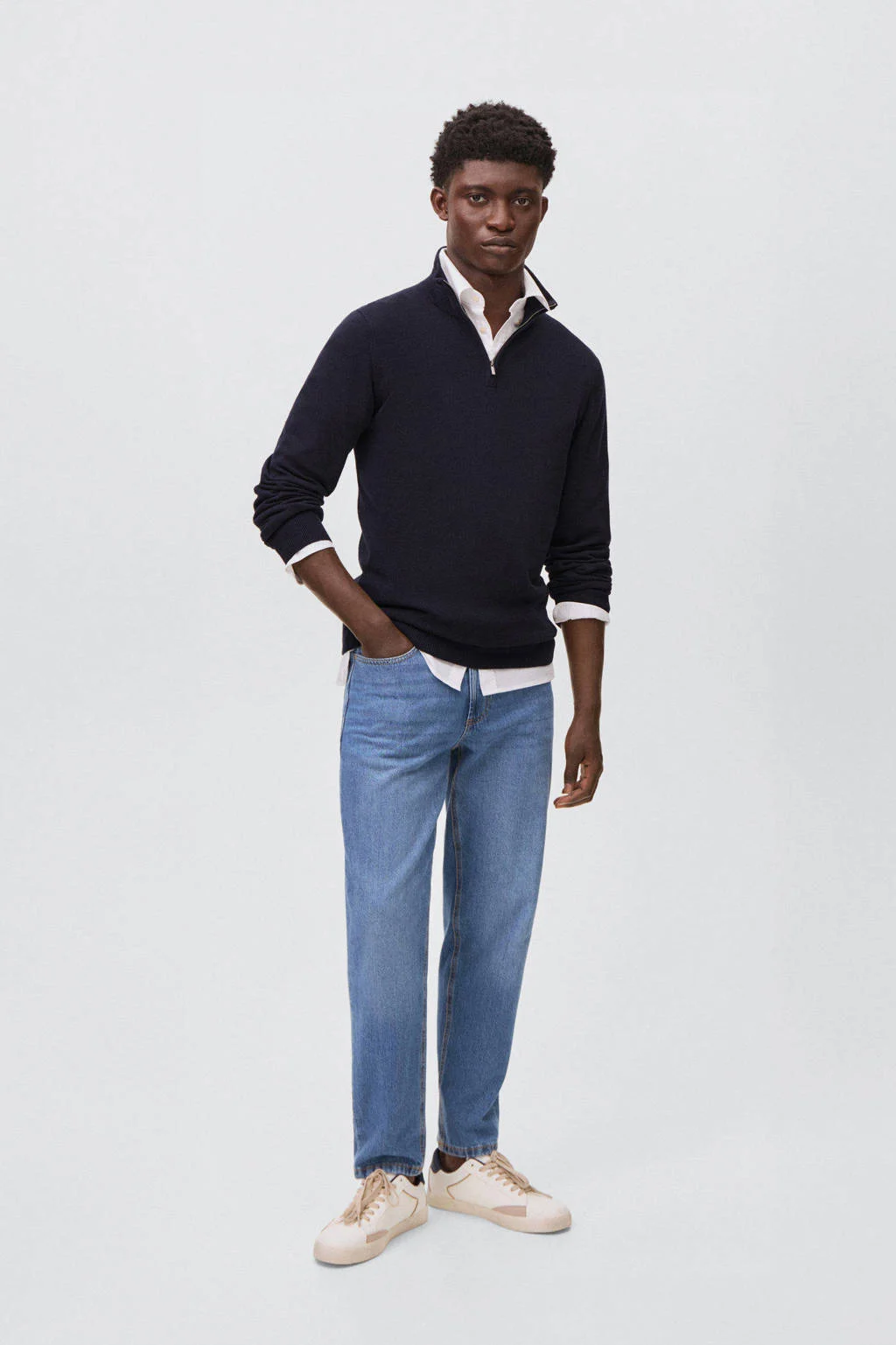 MANGO TEEN trui marine gebreid