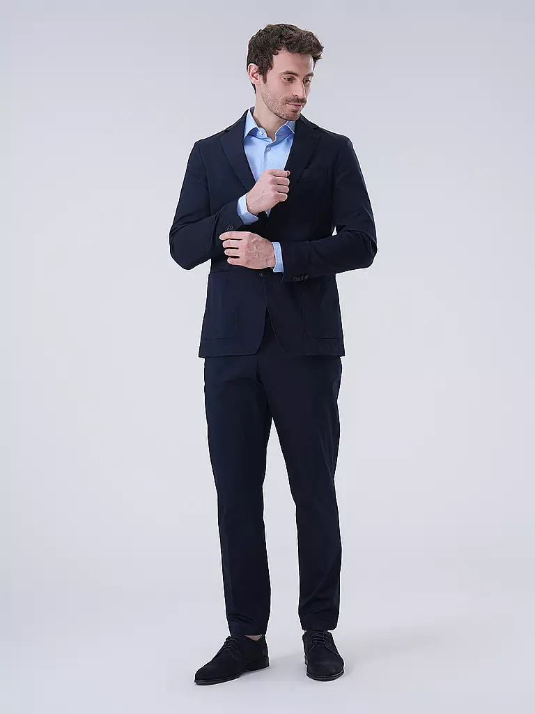 BOSS Anzughose Relaxed Fit dunkelblau