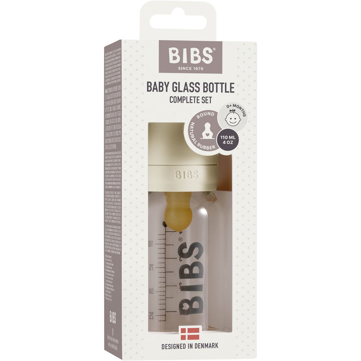 BIBSBIBS   Baby Glasflaschen ivory 110ml