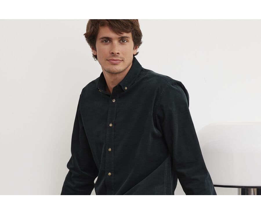 Chemise en velours Vert foncé - WAYNE