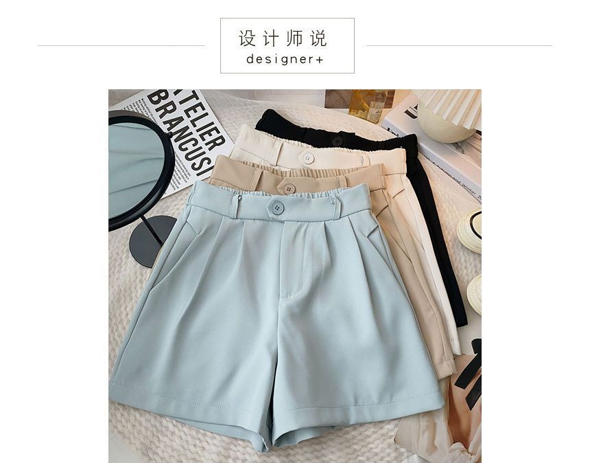 DIYI - Hoge taille effen shorts