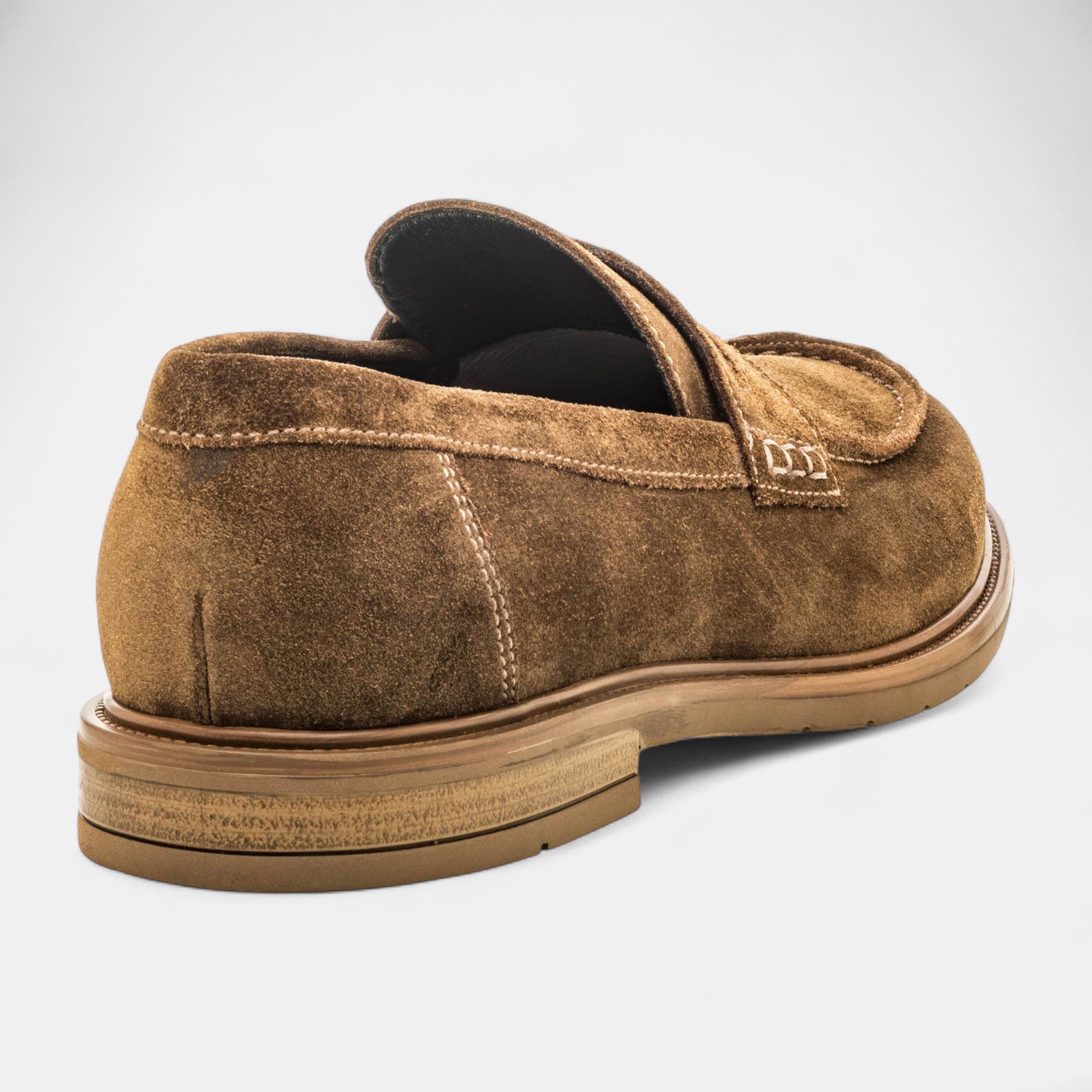 Mocassins Homme en cuir taupe