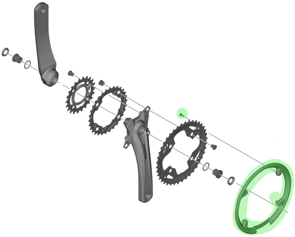 Shimano Kettenschutzring für FC-M4000/M4050 mit Schrauben kaufen | Bike-Discount