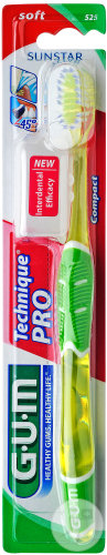 Gum Technique Pro Compact Soft Brosse À Dents 1 Pièce (525)