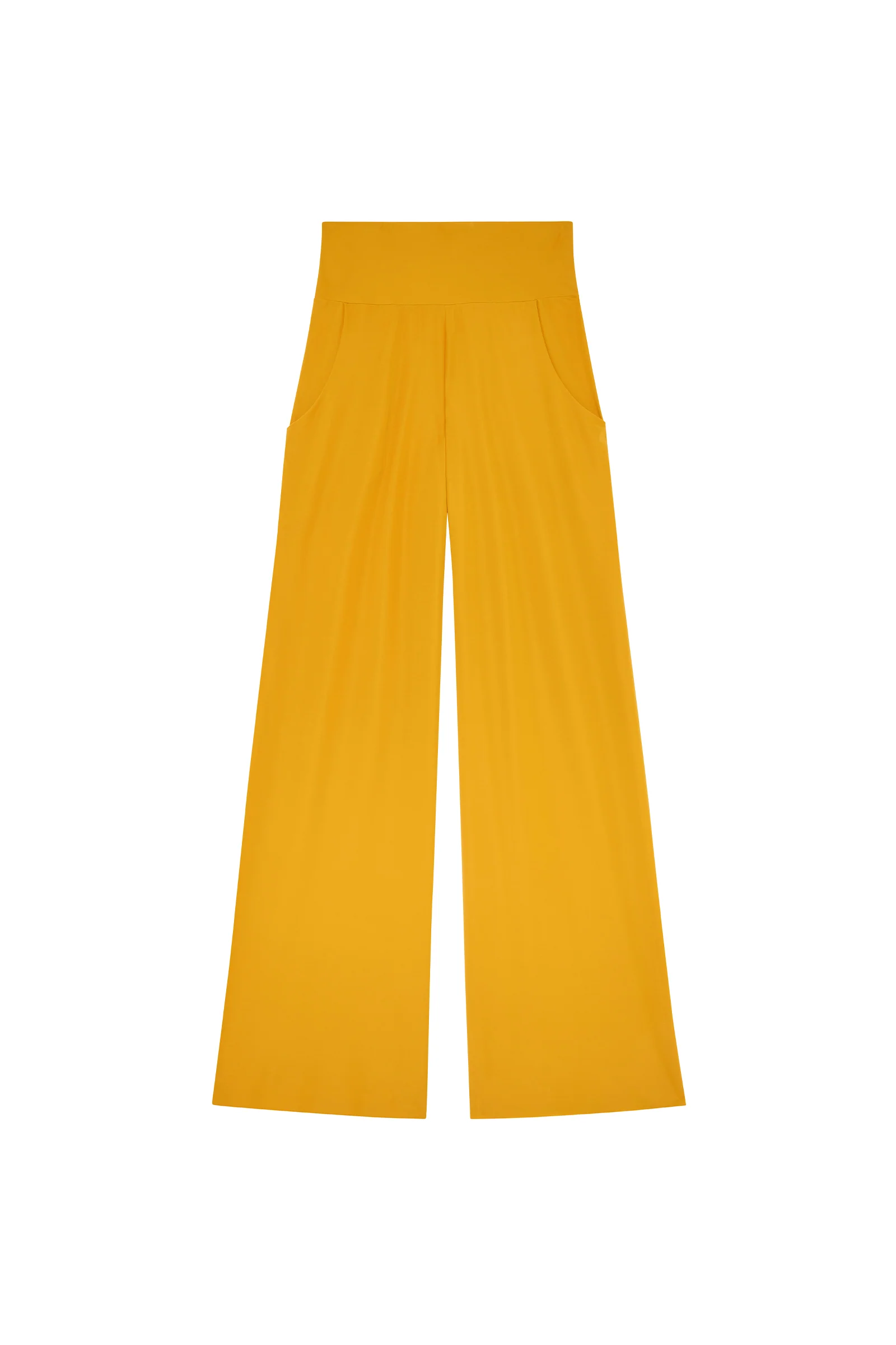 penda Pantalon large taille haute ocre Ocre