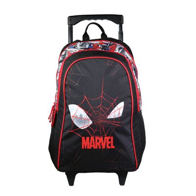 Sac à dos à roulettes Spiderman - 2 compartiments - noir - Bagtrotter