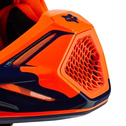 Casque cross Fox V3 - REVISE 2024 - Bleu / Orange