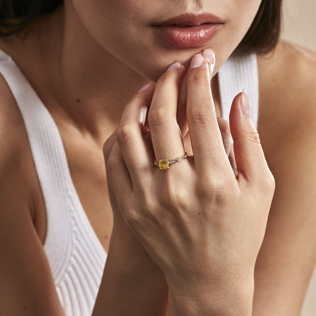 Bague Kurt Plaqué Or Jaune Oxyde De Zirconium