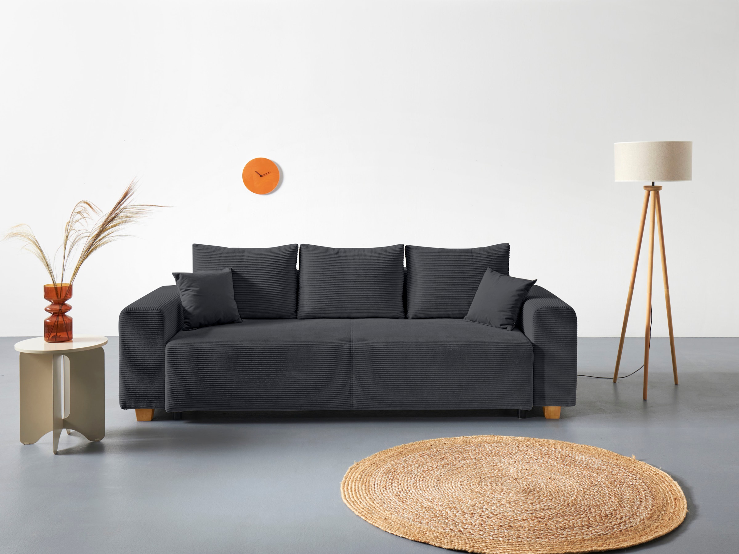 COLLECTION AB Schlafsofa »Yves, Liegefläche (B/T): 142/194 cm« inkl. Bettfunktion, Bettkasten, Federkern & Zierkissen