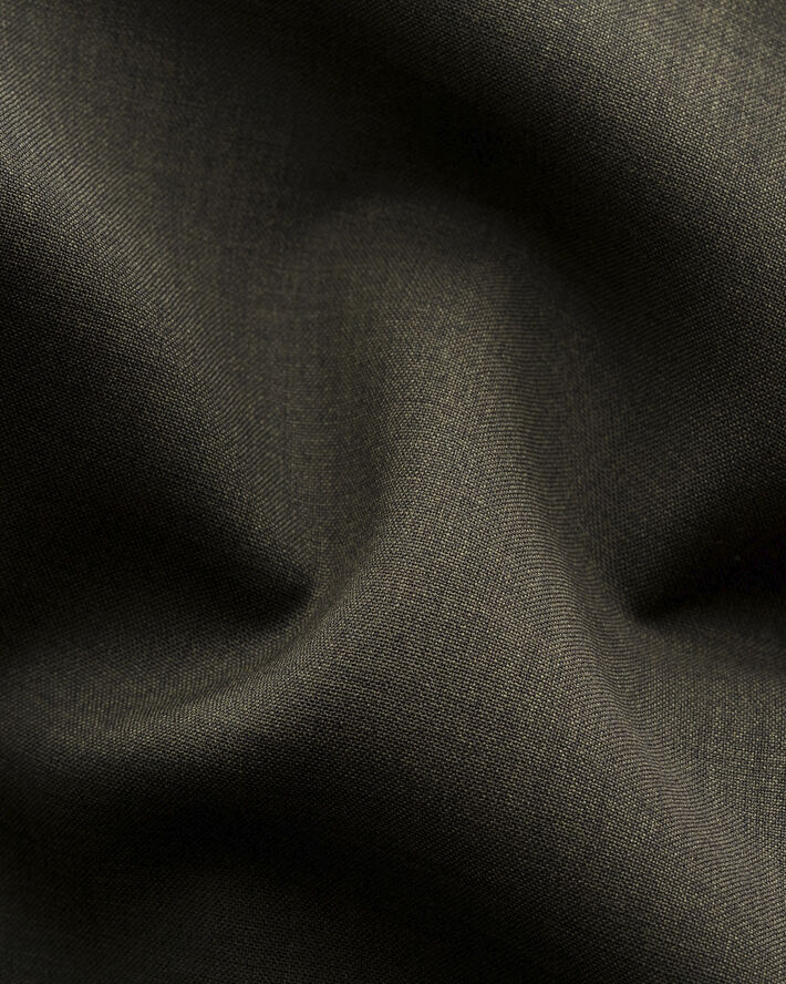 ETON Contemporary Fit Dark Green Solid Merino Wool Shirt Grøn