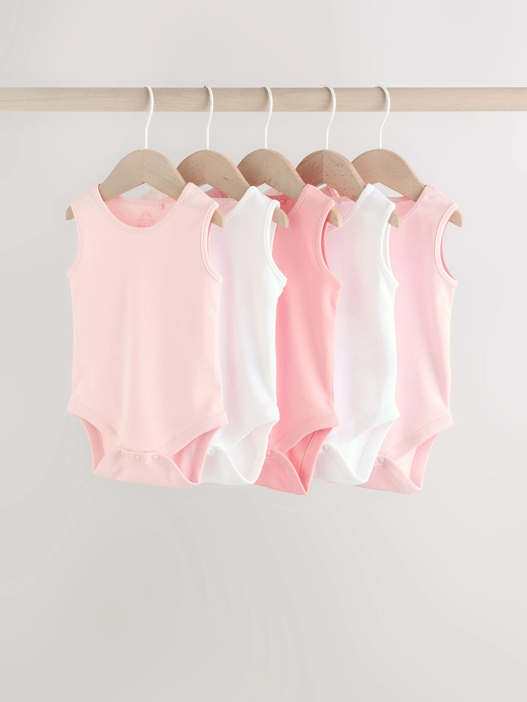 Roze/wit - Essentieel Vest Baby Bodysuits