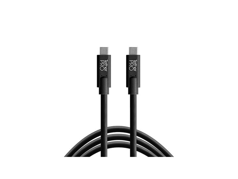 Tether Tools Kabel TetherPro USB-C to USB-C, 4.6 m Schwarz Optimierte Verbindung von Ihrem USB-C-Computer zur USB-C-Kamera