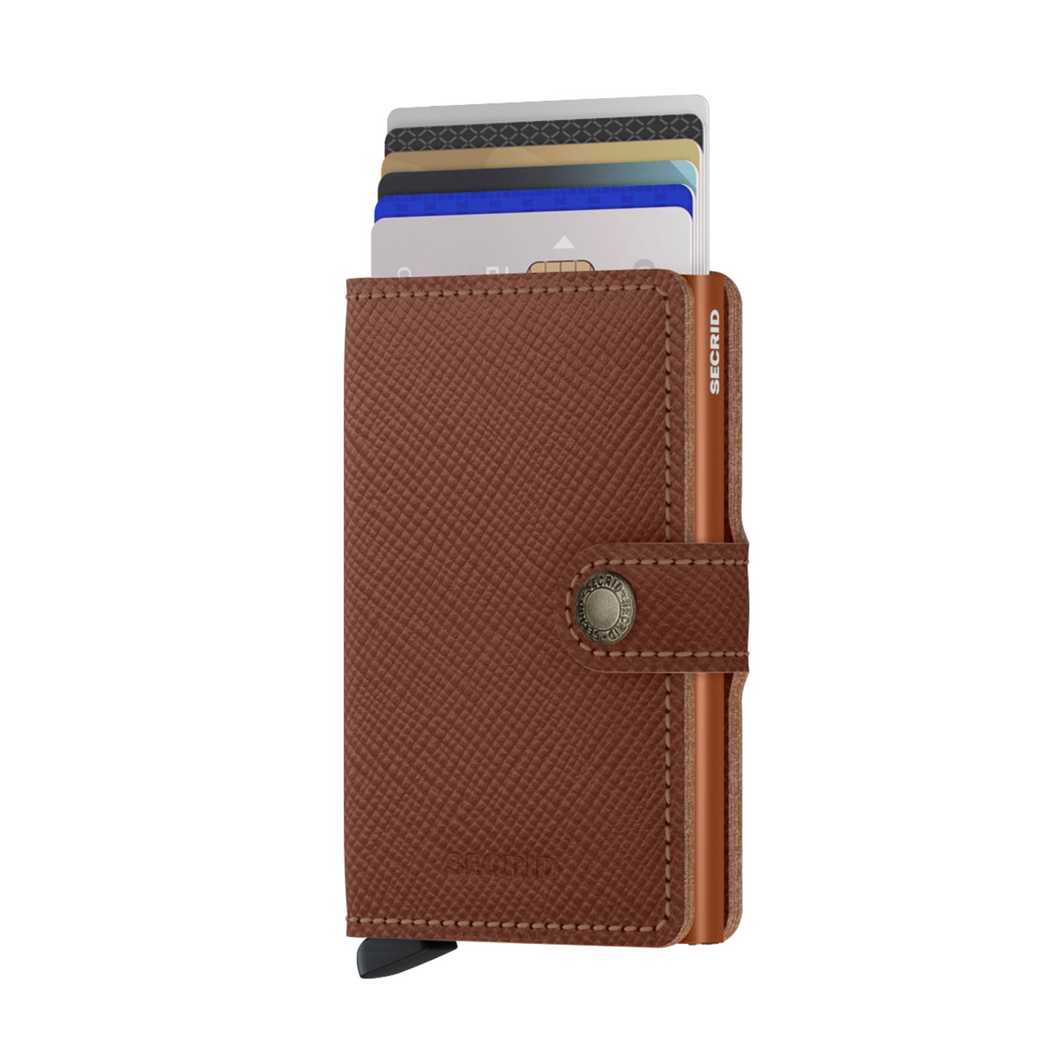 Secrid Miniwallet Portemonnee Saffiano caramel