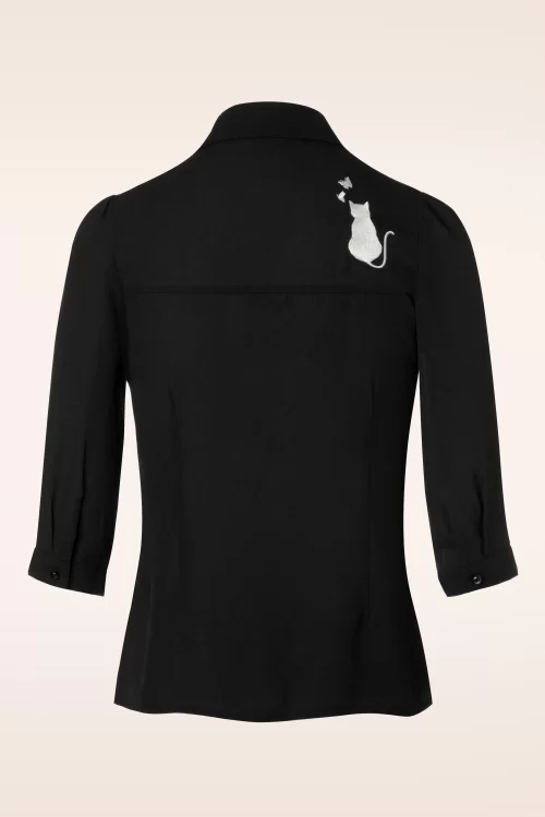 Banned Retro Snow Bird blouse in zwart