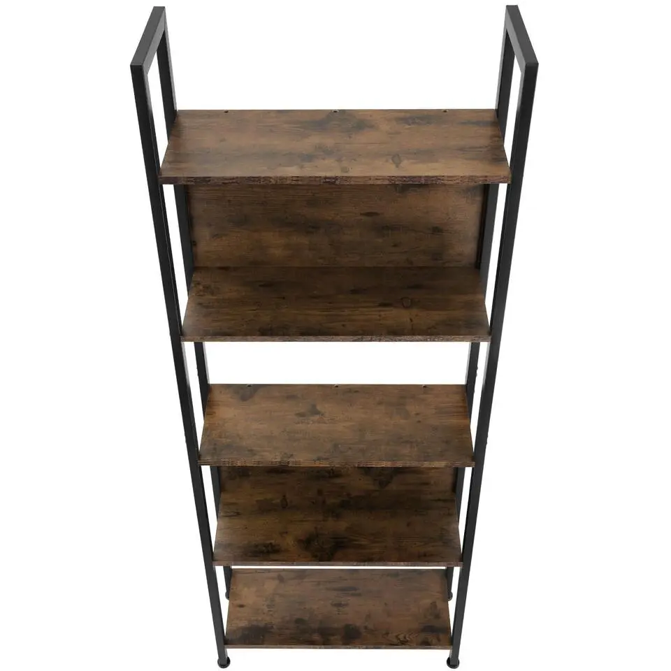 tectake Wandrek Westport 62x24x165,5cm, Industrieel Hout Donker, Rustiek