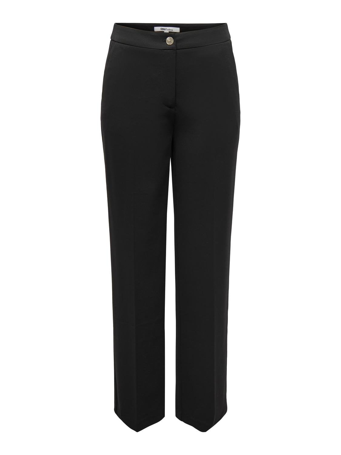 ONLJOSHA Hohe Taille Gerade geschnitten, verjüngt Klassische Hose Black