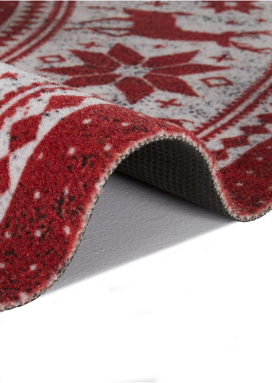 Tapis rond avec motif de Noël