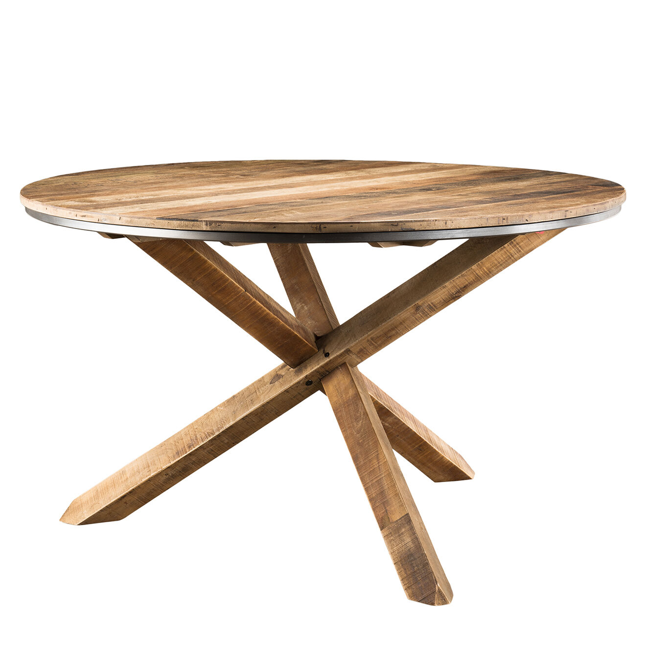 Macabane Table à manger Sixtine teck - D.130xH.77.5 cm
