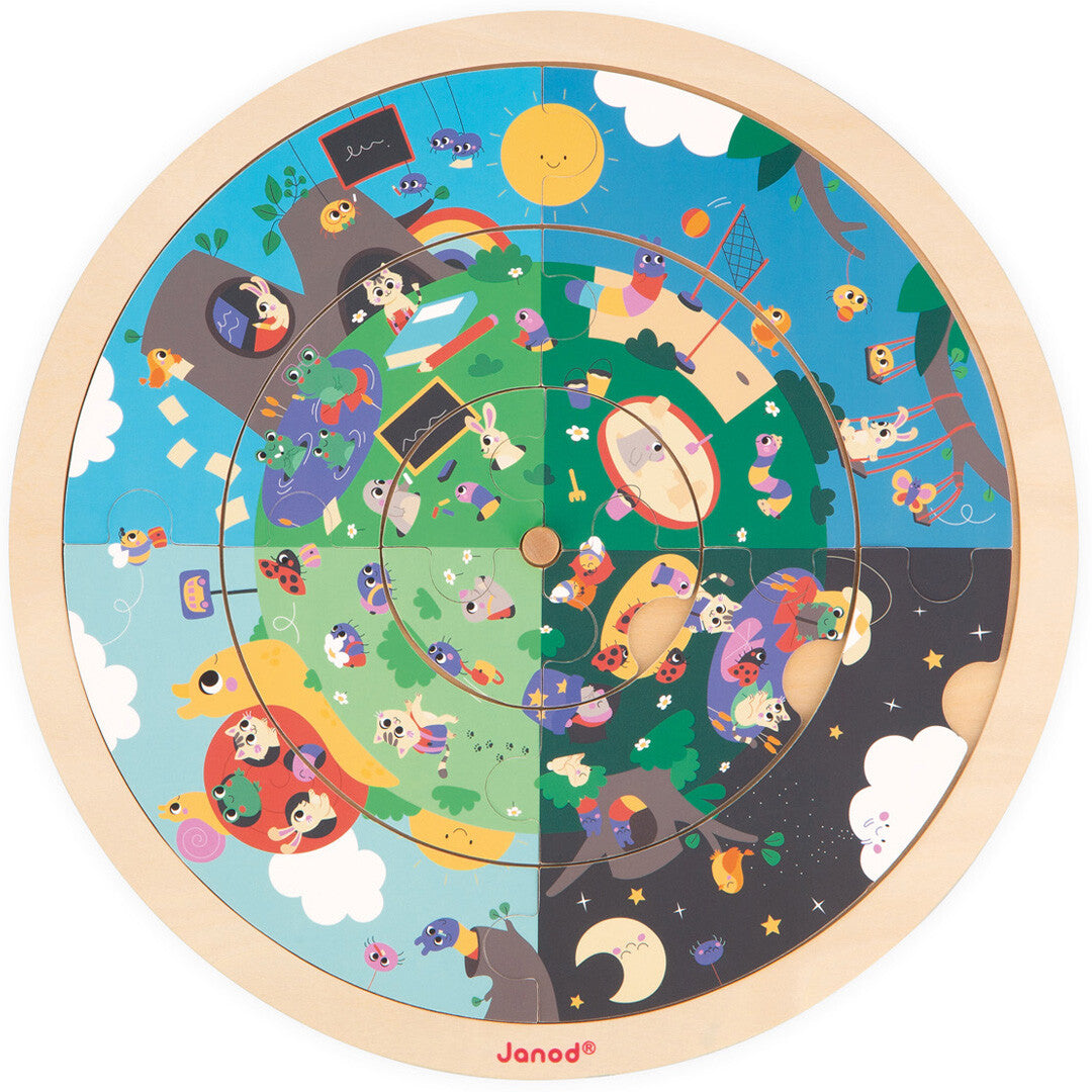 Janod observatiepuzzel tuin dubbelzijdig