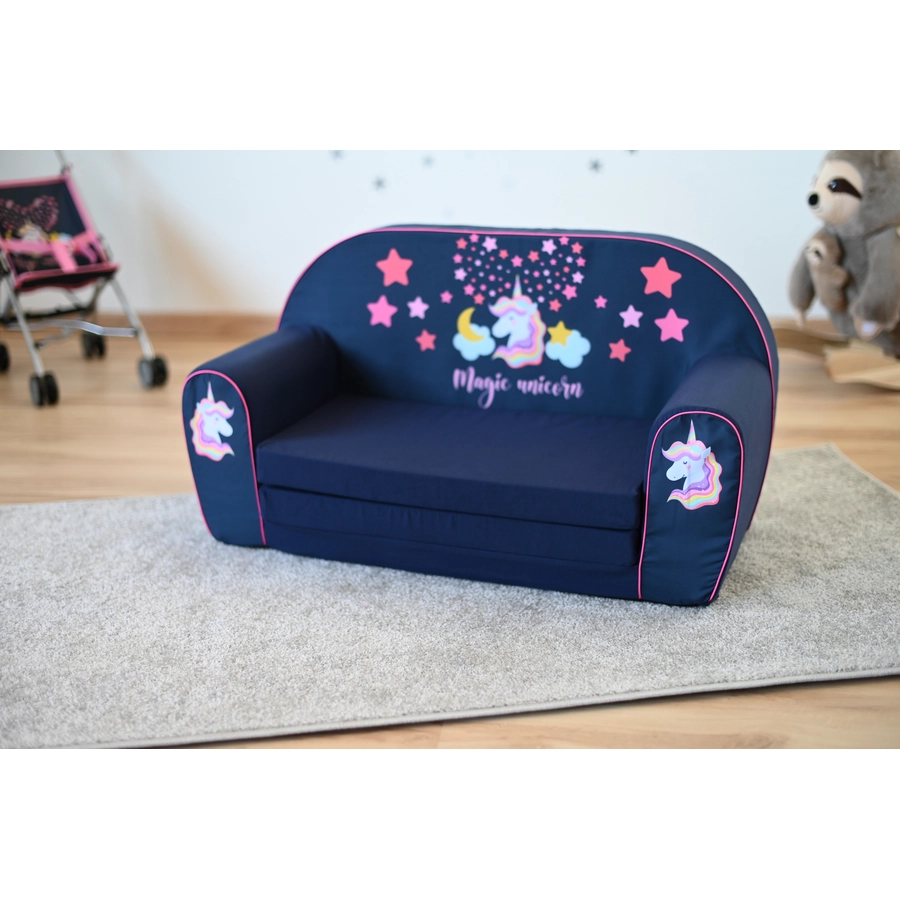 knorr toys® Kindersofa Magic Unicorn blau
