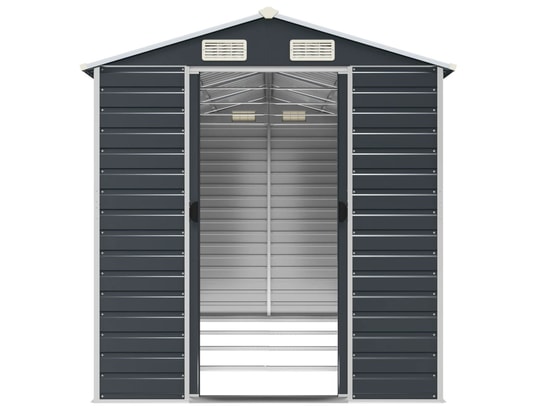VIDAXL - Abri de jardin anthracite 191x385x198 cm acier galvanisé