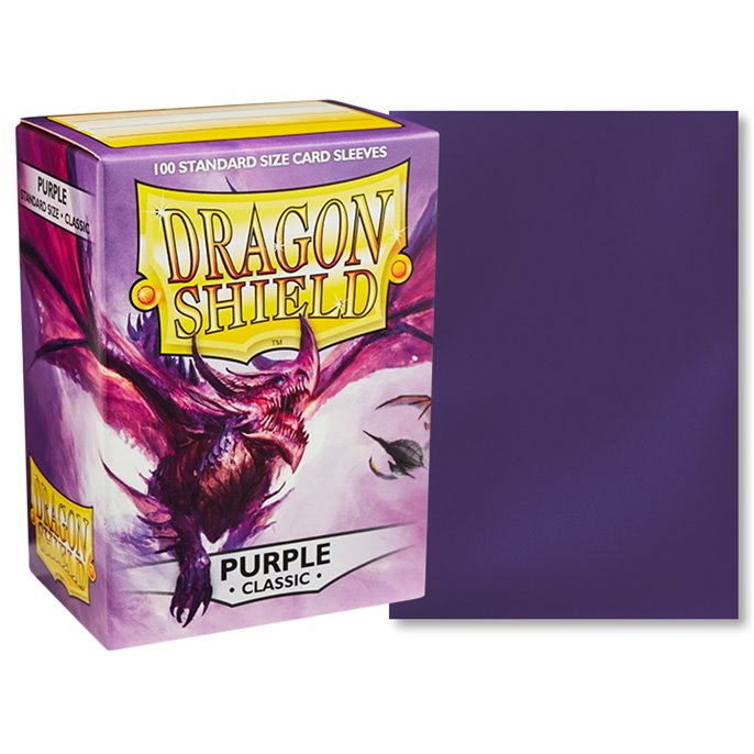 Protège-cartes : 63x88mm Classic Violet Dragon Shield - Lot de 100