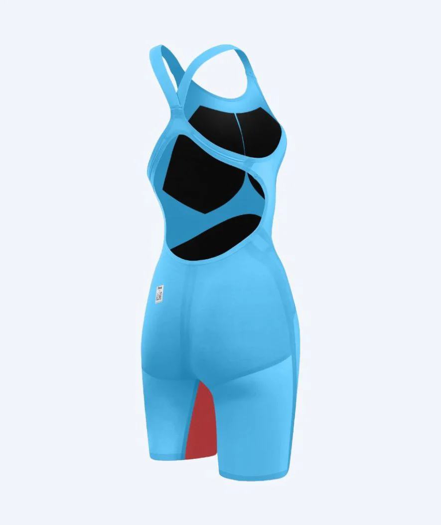 Speedo konkurrence badedragt til damer - LZR Pure Valor 2.0 - Lyseblå/rød