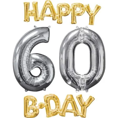 amscan Folienballon Happy B-Day, 60