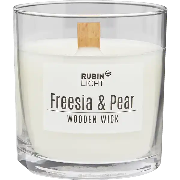 Kleines Duftglas mit Holzdeckel Freesia & Pear