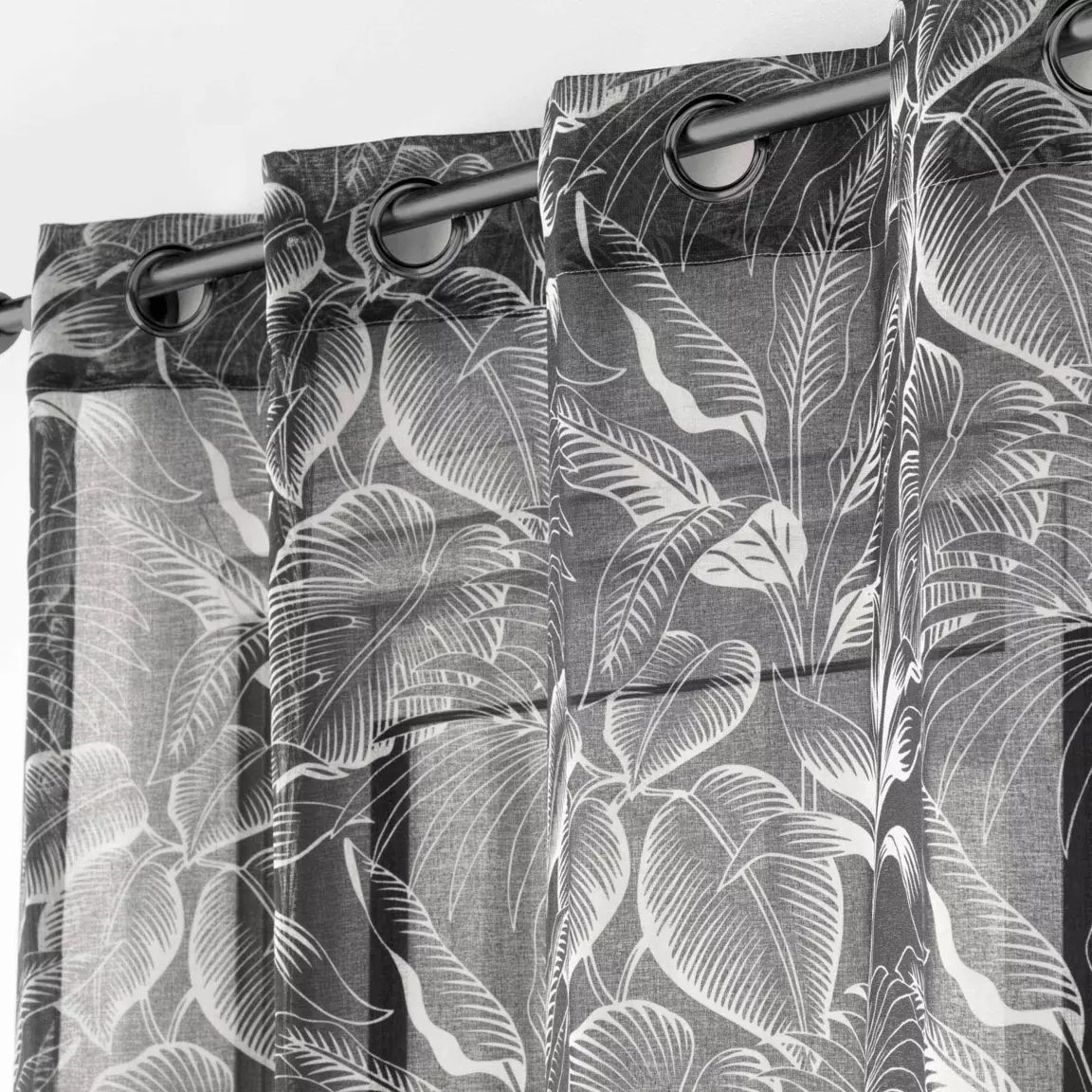 Voilage œillets (140 x 240 cm) Cabana Noir