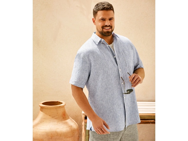 LIVERGY® mannen linnen casual shirt
