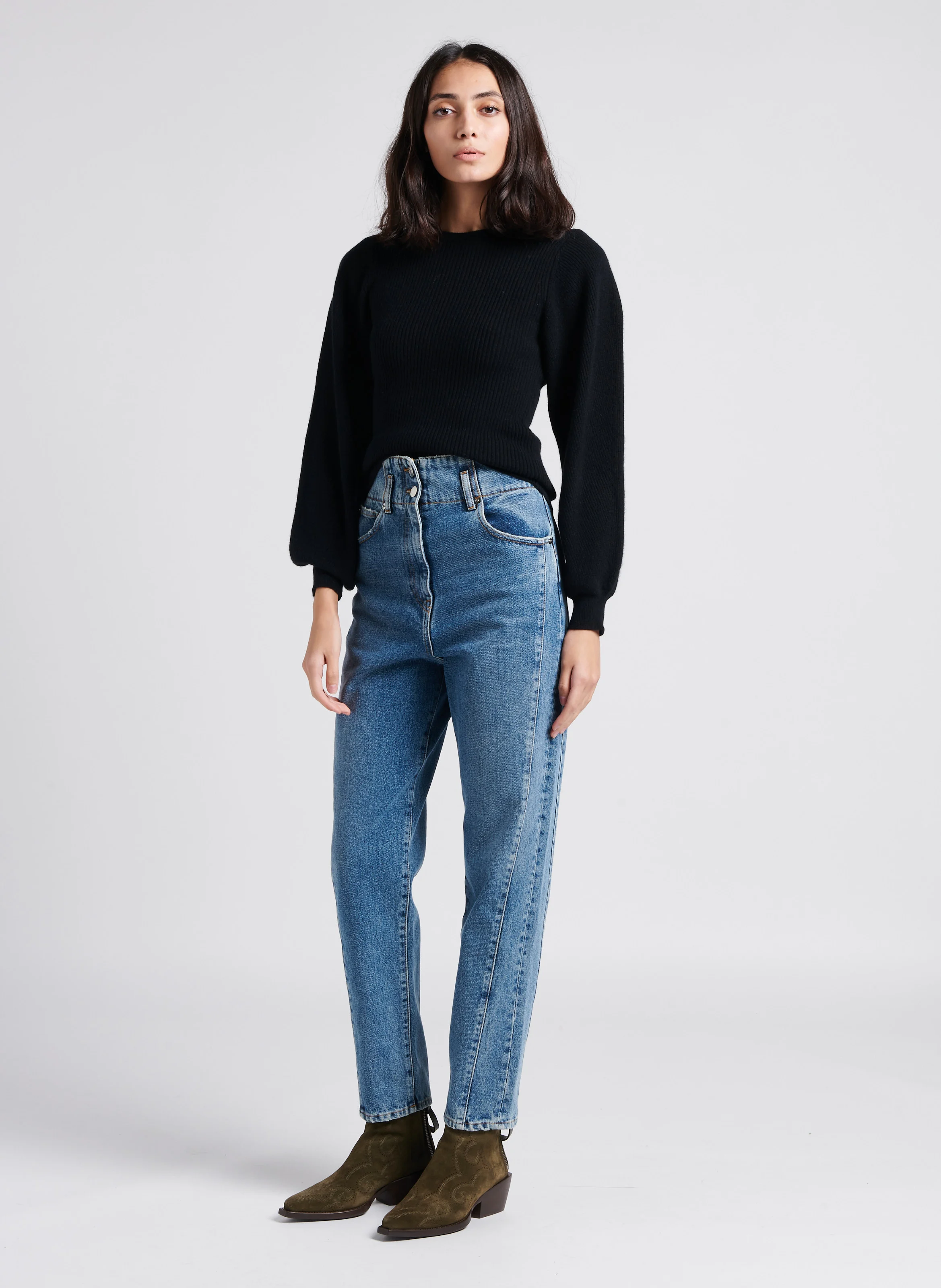 HAROLD - Jean droit en coton | Bleu
