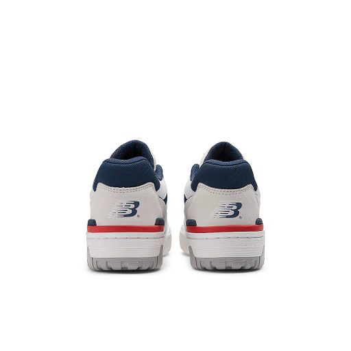 New Balance 550 Kids Sneakers, White/True Red, 32