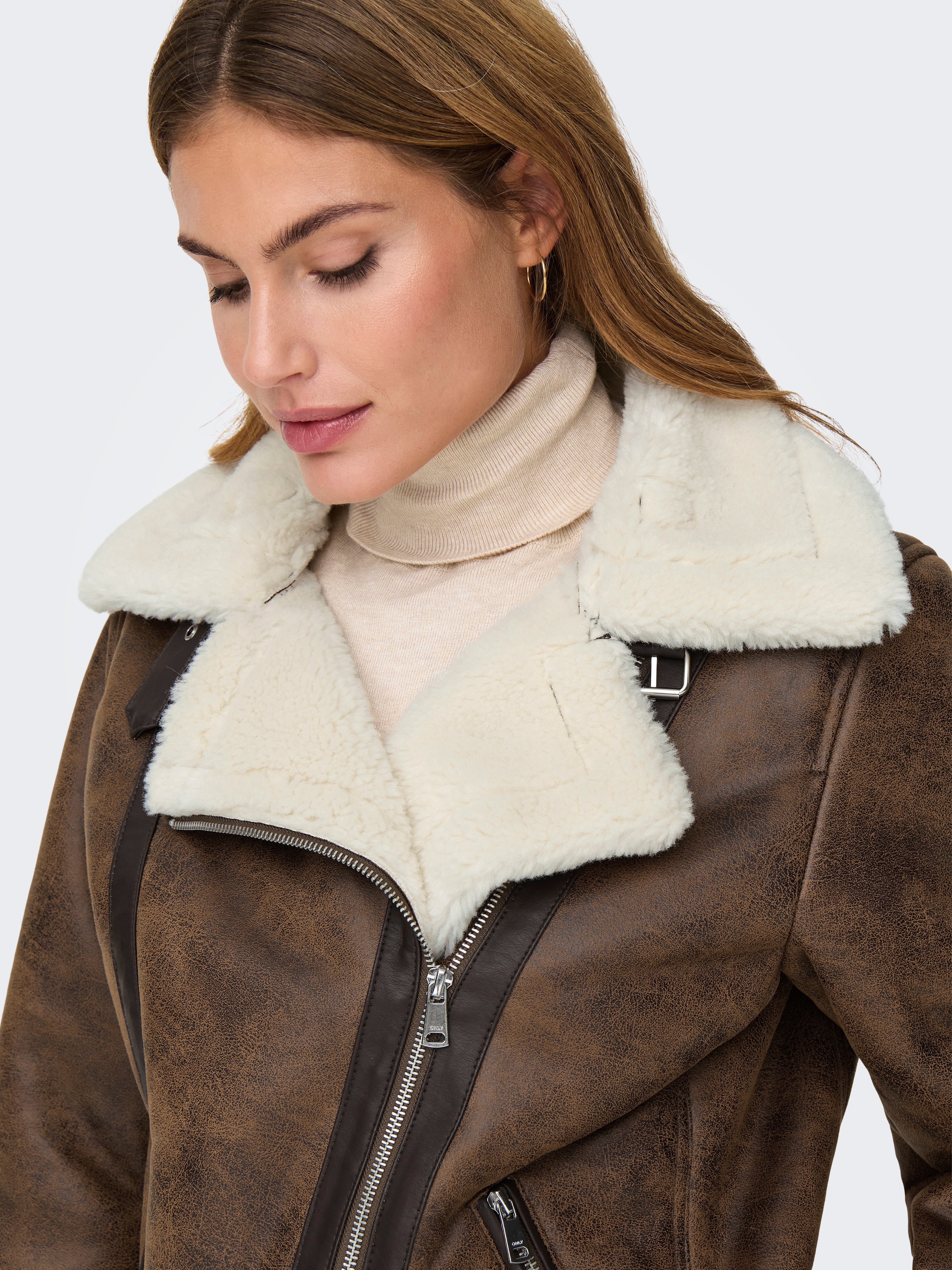 ONLOLYMPIA Kunstlederjacke Chocolate Chip