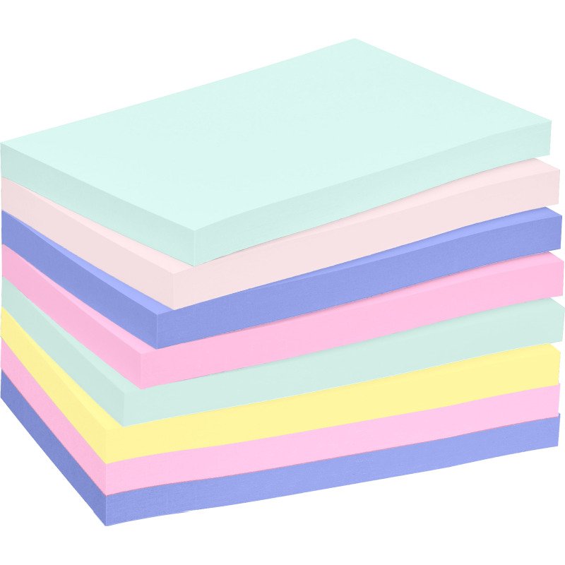 Notes repositionnables recyclées couleurs nature Post-It - bloc de 100 feuilles