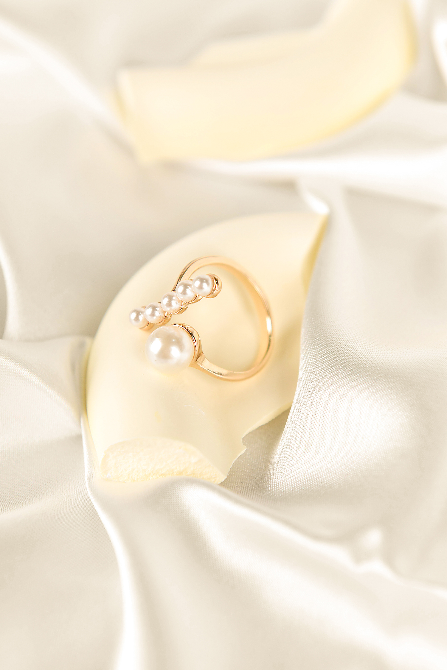 Bague en fausse perle de style simple