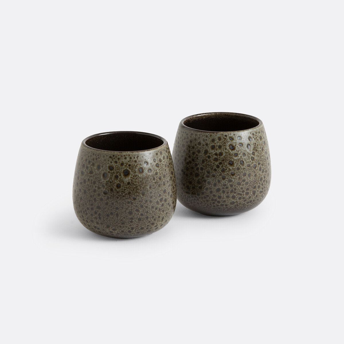 LA REDOUTE INTERIEURS<br>Conjunto de 2 xícaras de cerâmica vidrada reativa, Nalyx