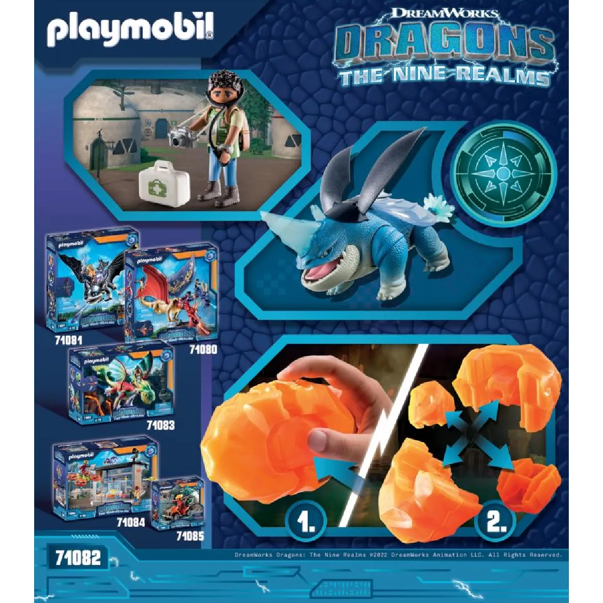 Playmobil® PLAYMOBIL 71082 Dragons Nine Realms - Plowhorn et D'Angelo