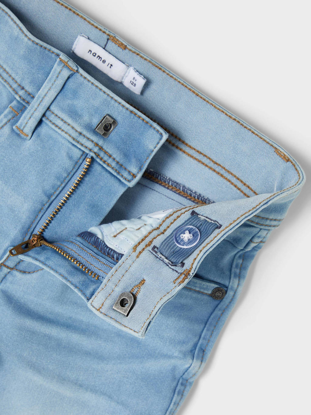 NAME IT slim fit jeans bermuda NKMSOFUS light denim