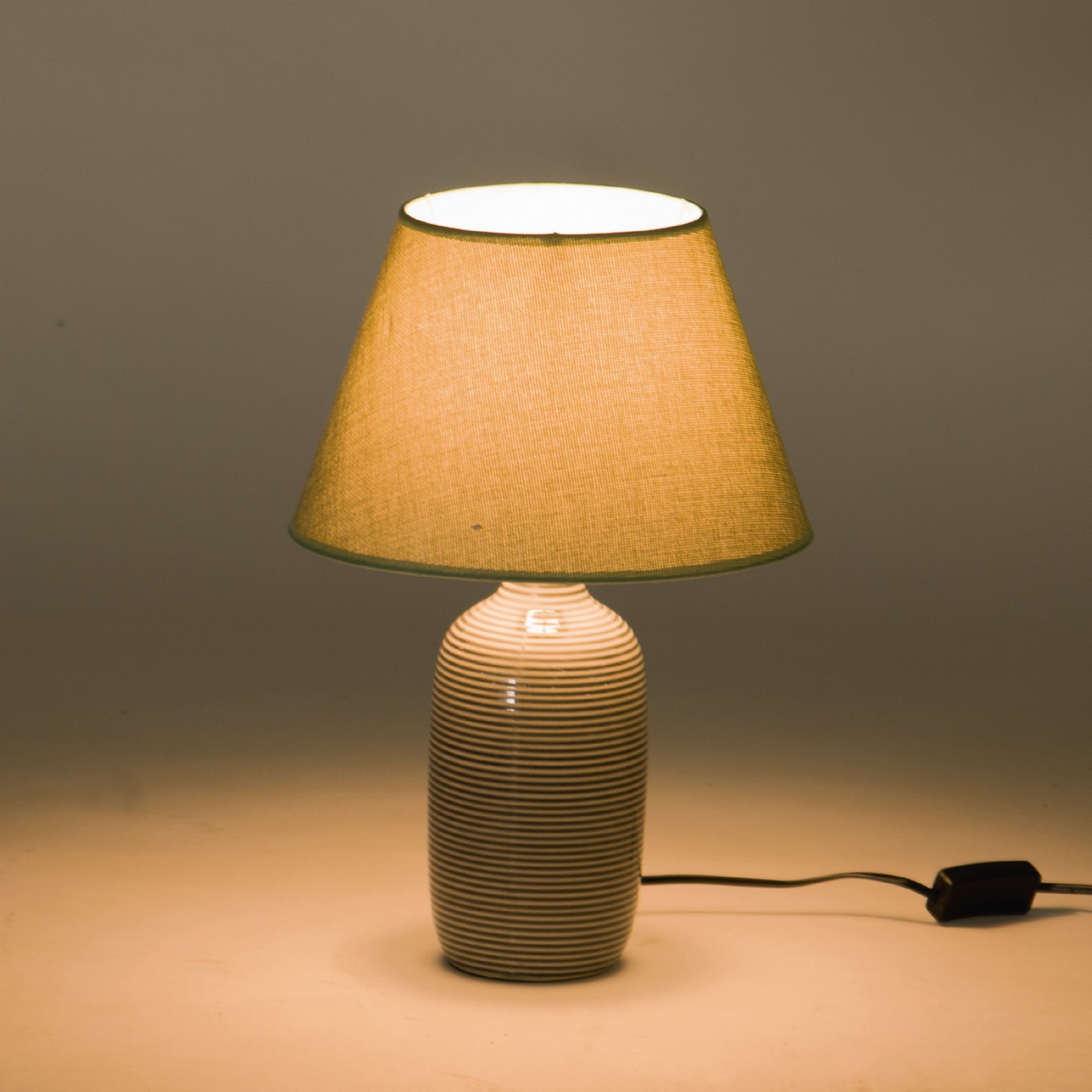 Tischlampe 'Bendrop', grau, Ø 25 cm, H 38 cm von fischer's lagerhaus