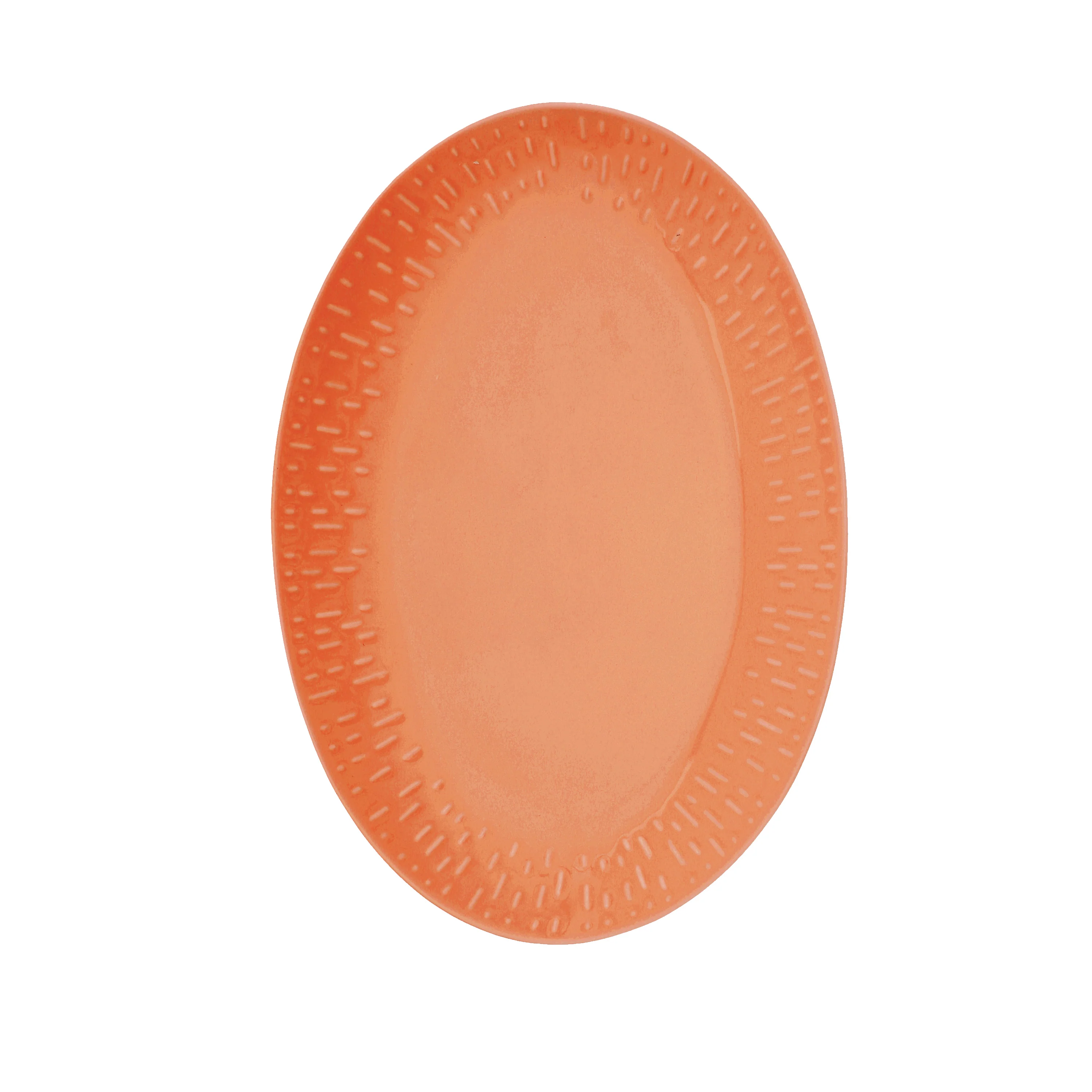 Aida  Confetti Apricot oval fad m/relief - 36x25,5 cm.
