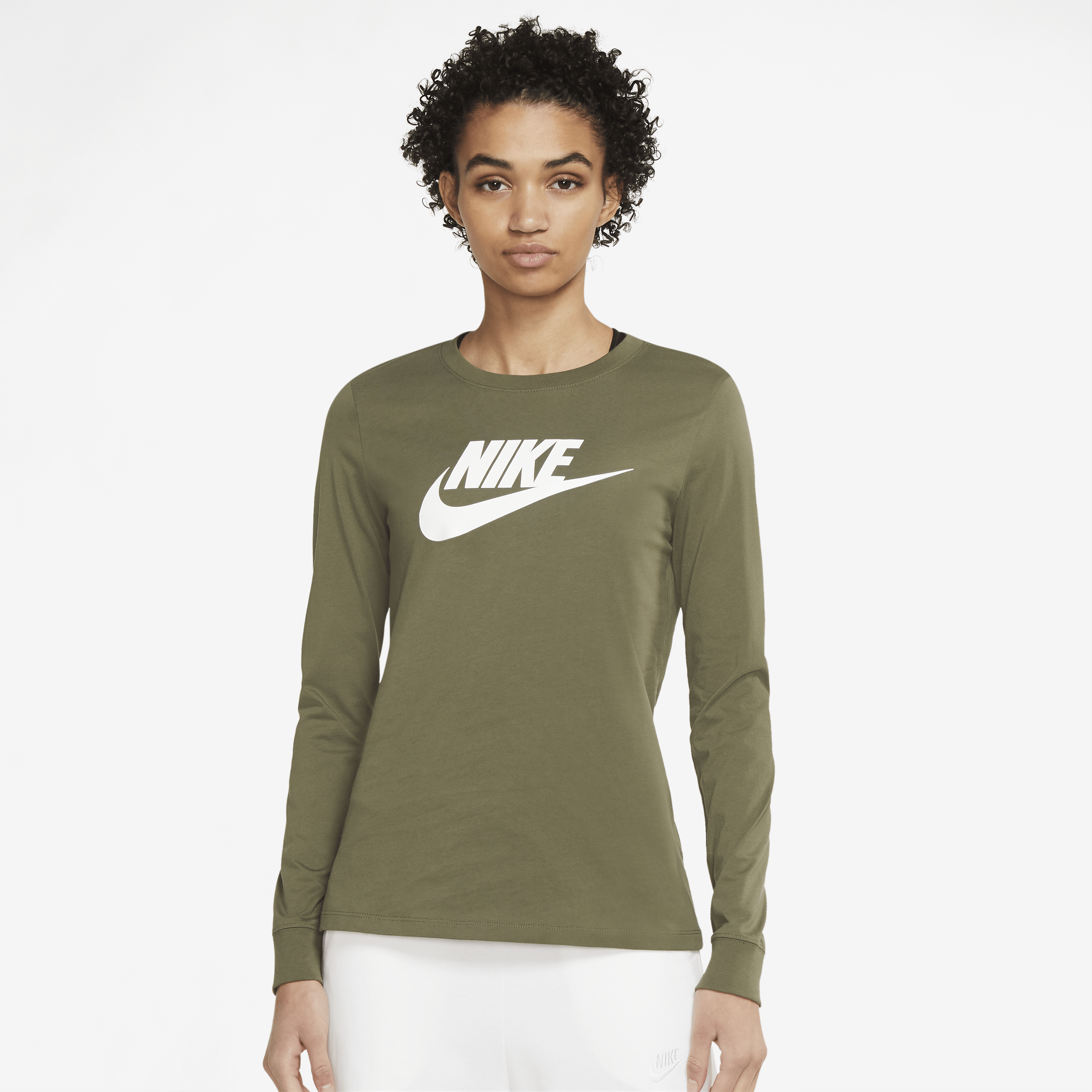 Nike Essential Sweatshirt Damen Grün Weiss F223