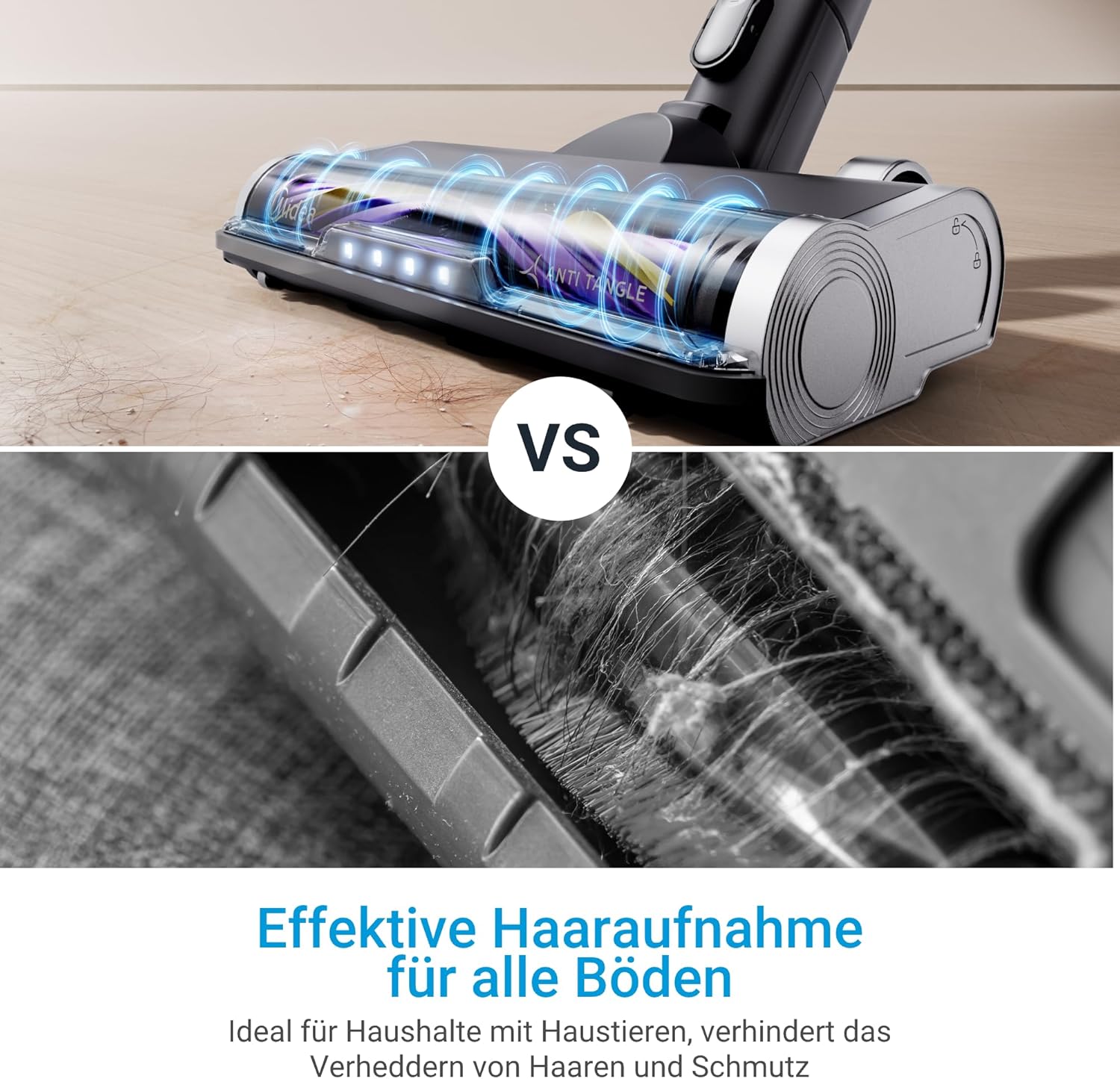 Midea Akku-Staubsauger mit Absaugstation | 350W, bis zu 60 Min Laufzeit | Selbstentleerung, Anti-Tangle Bürste, LED-Düse | HEPA-Filter, Allergiker geeignet | Wechselbarer Akku, Kabellos, Schwarz